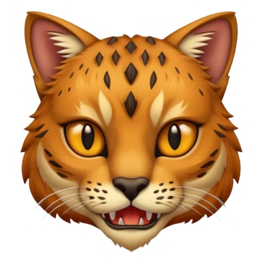 prehistoric cat wearing animal skin sticker