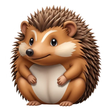 brown hedgehog groom sticker
