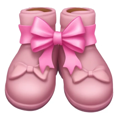 Ugh boots with pink bow sticker