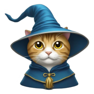 a cat wizard programming sticker
