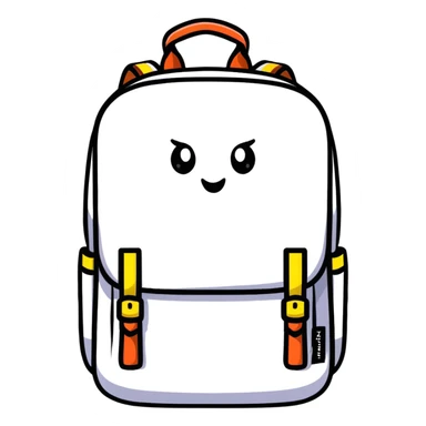 Backpack filled with emotions, colorful sticker
