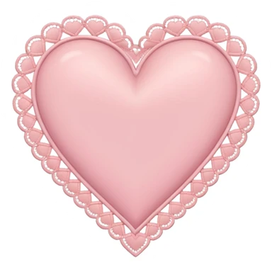 pastel heart with a lace border sticker
