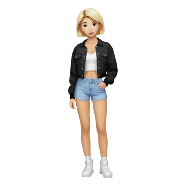 Hailey bieber cheveux court blond voir tout le corps  sticker