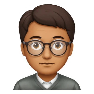 philosopher, wearing glasses sticker