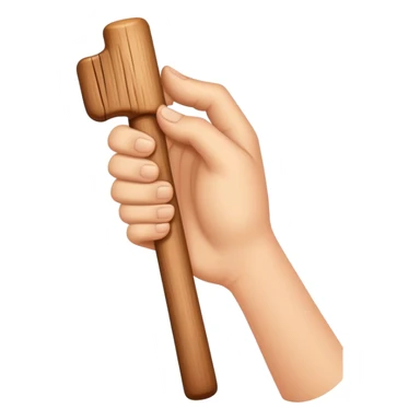 Hand holding Woodstick sticker