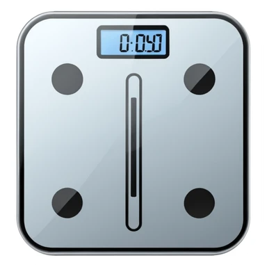 Digital weight scale with 0:00 on it sticker