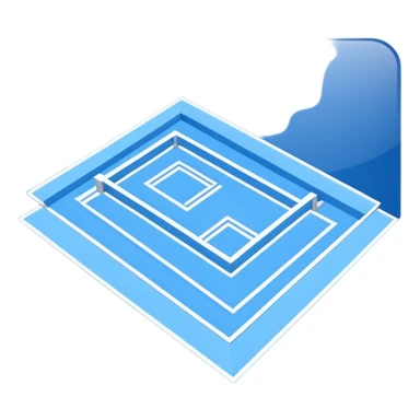 blue hard construction drawing sticker