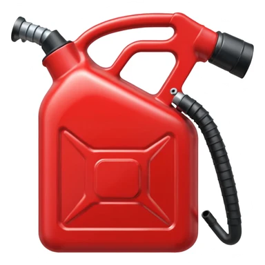 2d red gas can ios emoji with black nozzle sticker