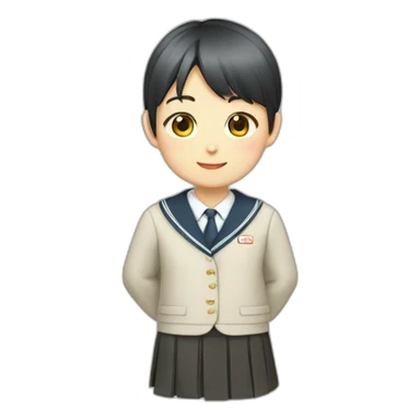 Japanese school uniform sticker