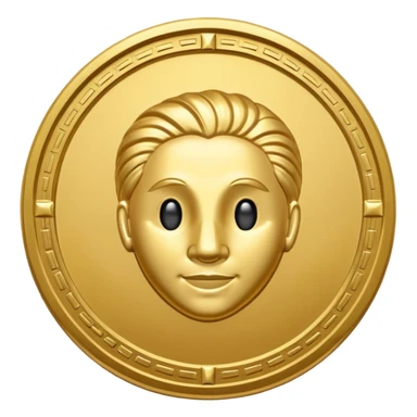 hey help me generate a flat golden token that has only ther head of my companies mascot in the center can you do that for me? sticker