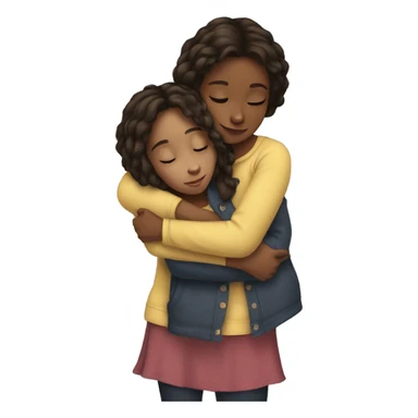 Sister Hugging younger sister sticker