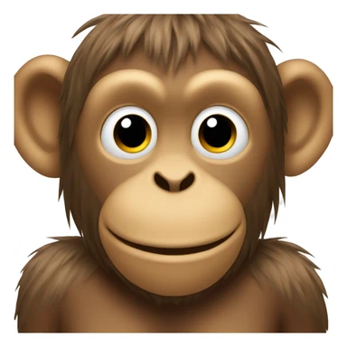 Monkey with hair sticker