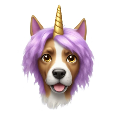 a unicorn dog sticker