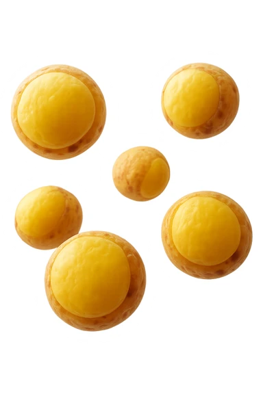 adipociti (cellule gialle) anatomiche realistiche fluttuano in aria sticker