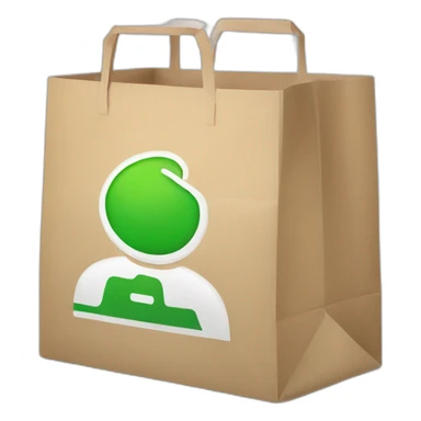 uber eats green delivery food bag sticker