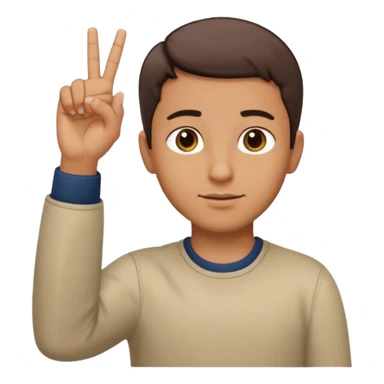 A man indicating God with his hands upward and with his index finger and wearing normal clothes sticker