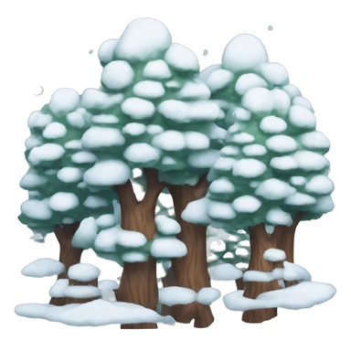woods with snow  sticker