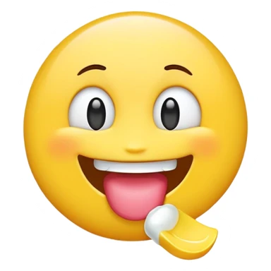  An emoji that’s chewing a gum sticker