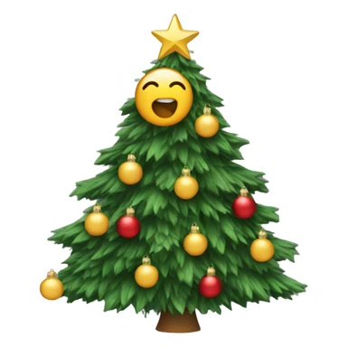 singing on a christmas tree sticker