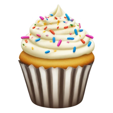 Vanilla cupcake with sprinkles sticker