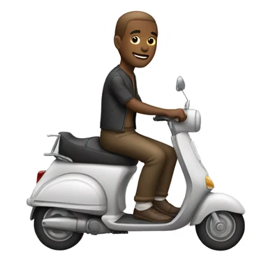 Man on a scooter sticker