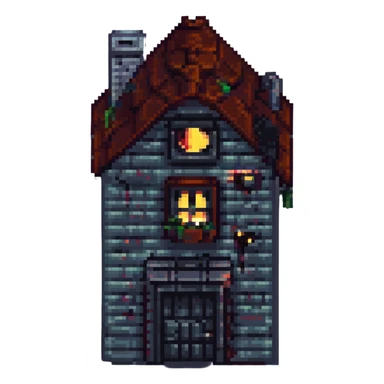2D house in style gotham city, darkness  sticker