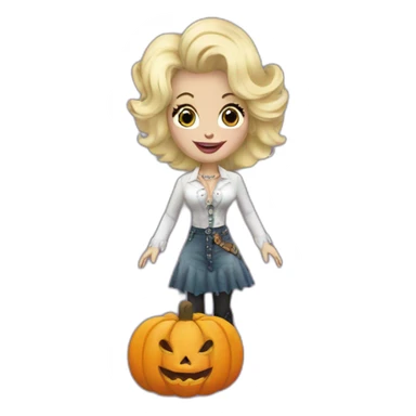 Dolly Parton halloween sticker