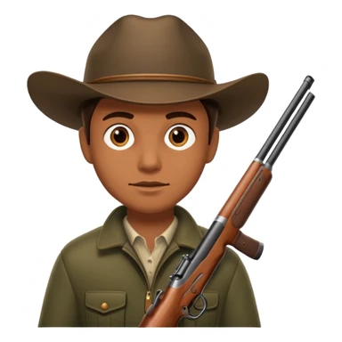 Hunter with a shotgun sticker