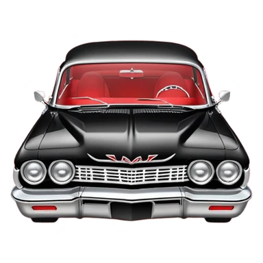 Satan’s streamlined Hot rod custom 1964 impala low rider four door carbon fiber hood   driving straight to hell  sticker