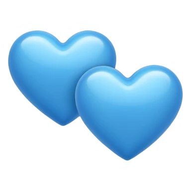 Dos coras azules pero arriba de otro pero solo 2 coras azules como este quiero pero en azul 💞 sticker