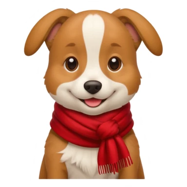 Dog with red scarf sticker