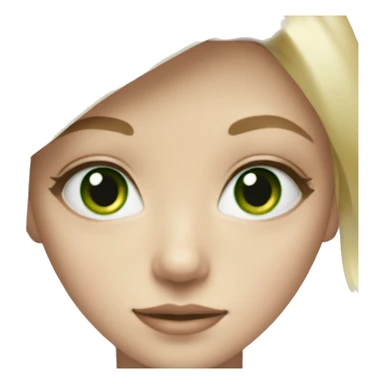 Blonde girl with green eyes with iqos on hand sticker