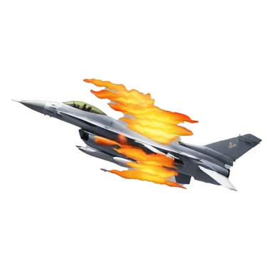 fire f16 jet sticker