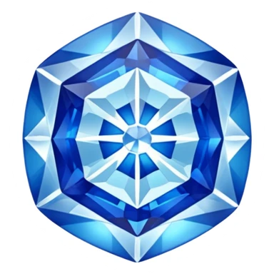 Blue Gem with an Ice Flake Inside sticker