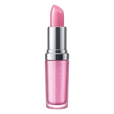 Light pink glittery lip gloss container  sticker