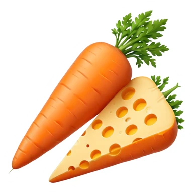 carrot and cheese sticker