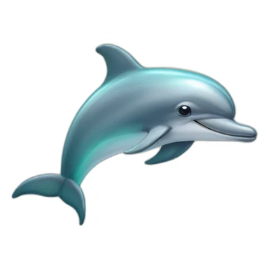dolphin with a bow sticker