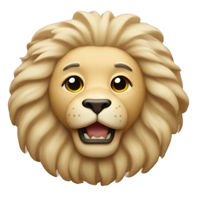 Beige Leo sign sticker