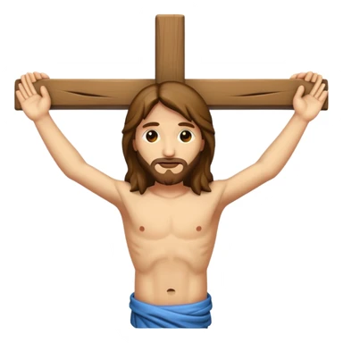 Hazme un emoji con jesuscristo en la cruz sticker