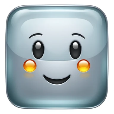 Silver Square glass sticker