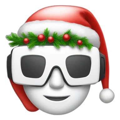 christmas decoration white vr headset sticker