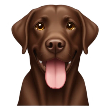 labrador Retriver chocolate color very happy sticker
