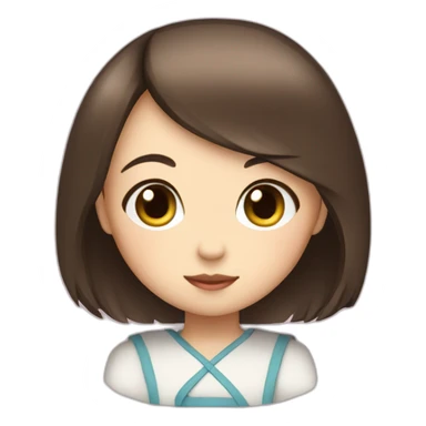 Hime cut girl sticker