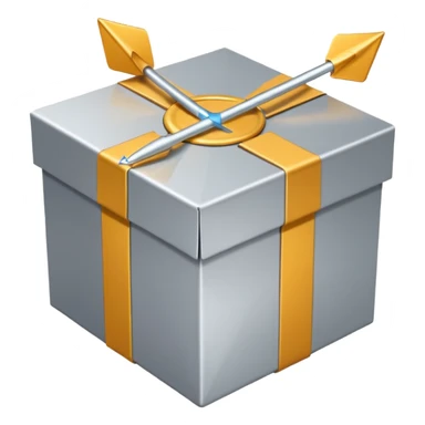 package box with arrows circling around it sticker