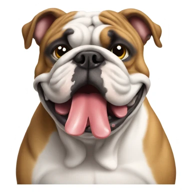 English bulldog having a shave sticker