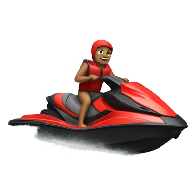 Jet ski red boy  sticker