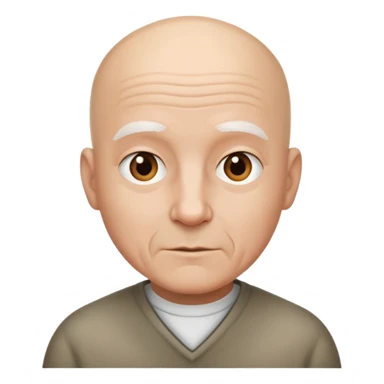 man, older, bald, little hair on the sides sticker