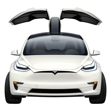 Top down view of a Tesla Model Y parking sticker