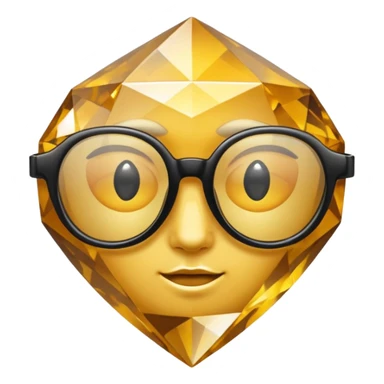 black glasses with diamond and golden in the back sticker