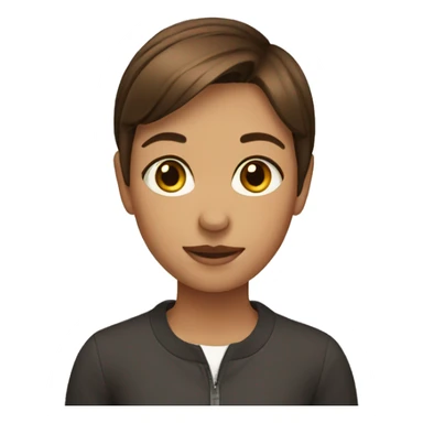 A short brown hair girl sticker